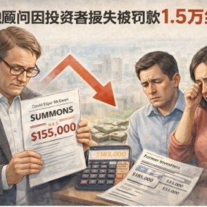 前金融顾问因投资者损失被罚款1.5万纽元